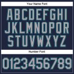 Custom Womens V-Neck Cropped Baseball Jersey in Navy and Aqua Custom Women's Navy Gary-Aqua V-Neck Cropped Baseball Jersey - Image 5