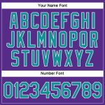 Custom Womens Purple Aqua V-Neck Cropped Baseball Jersey Custom Women's Purple Aqua-White V-Neck Cropped Baseball Jersey - Image 5