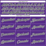 Custom Womens Purple Black Gray V-Neck Cropped Baseball Jersey Custom Women's Purple Black White-Gray V-Neck Cropped Baseball - Image 4