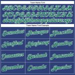Custom Womens V-Neck Cropped Baseball Jersey in Royal Kelly Green and White Custom Women's Royal Kelly Green-White V-Neck - Image 4