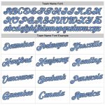 Custom Womens V-Neck Cropped Baseball Jersey in Light Blue & Steel Gray, Unique Sports Apparel for Stylish Fans Custom Women's - Image 4