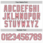 Custom White Pink Black Baseball Jersey for Women - V-Neck Cropped Design Custom Women's White Pink-Black V-Neck Cropped - Image 5