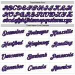 Custom Womens V-Neck Baseball Jersey in White Purple-Black, Cropped Style Custom Women's White Purple-Black V-Neck Cropped - Image 4