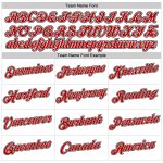 Custom V-Neck Baseball Jersey for Women - White Red Black Cropped Design Custom Women's White Red-Black V-Neck Cropped Baseball - Image 4