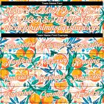 Custom Womens 3D V-Neck Cropped Baseball Jersey - White and Orange Fruits Design Custom Women's White White-Orange Fruits - Image 4