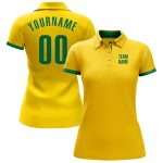 Custom Performance Golf Polo Shirt in Yellow and Kelly Green Custom Yellow Kelly Green Performance Golf Polo Shirt - Image 2