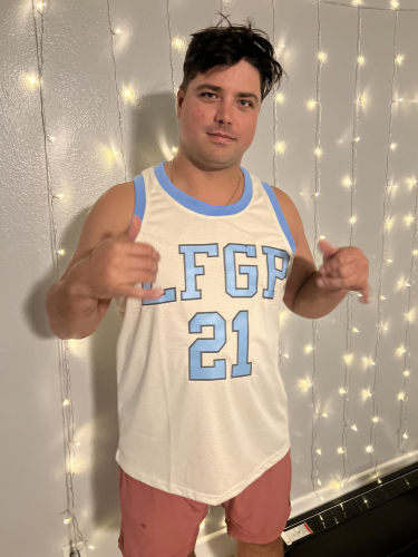 Custom Cream Light Blue-Steel Gray Authentic Throwback Basketball Jersey photo review