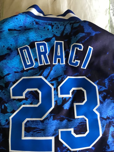 Custom Tie Dye Bomber Jacket 3D Royal-White Rainbow Varsity Full-Snap Letterman Jacket Custom Tie Dye Royal-White Rainbow photo review