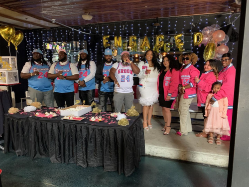 Custom Basketball Jersey - Authentic Throwback in Blue, Pink, and White Custom Blue Pink-White Authentic Throwback Basketball photo review